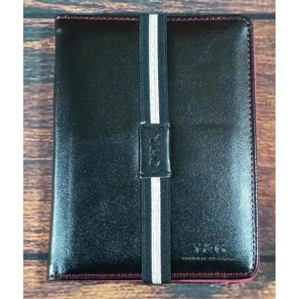 Y&G Black Red Passport‎ Holder Wallet
